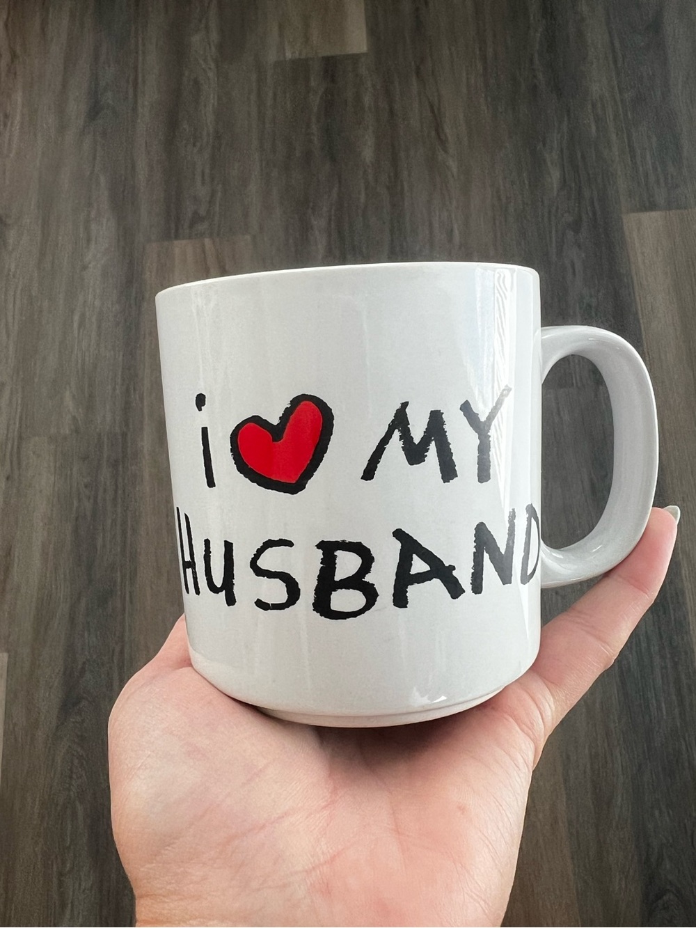 White "I ❤️ My Husband" Ceramic Coffee Mug